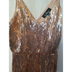 Lulus Gold Sequin Dress